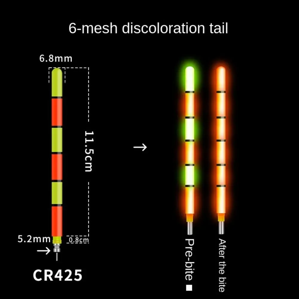 1 unidad de flotador inteligente de pesca LED con cambio de Color y Sensor, boya flotante electrónica luminosa superbrillante, 1 segmento/3 segemnts/5 segemnts