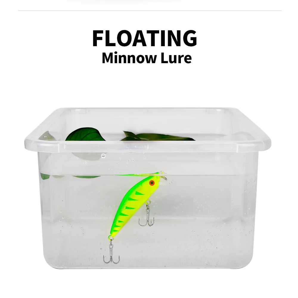 Señuelo de Pesca Minnow, 78mm, 7g, cebo duro flotante, plantilla Wobbler, Crankbait, carpa, lubina rayada, aparejos de Pesca SwimBait - imagen 5
