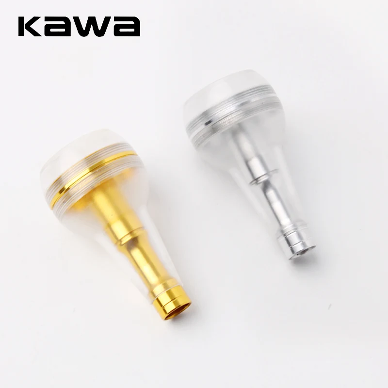 Kawa nuevo carrete de pesca perilla acrílica DIY traje para carrete D/Sh longitud 48mm súper ligero 7,6 g/pc incluye 7x4x2,5mm rodamiento accesorio DIY