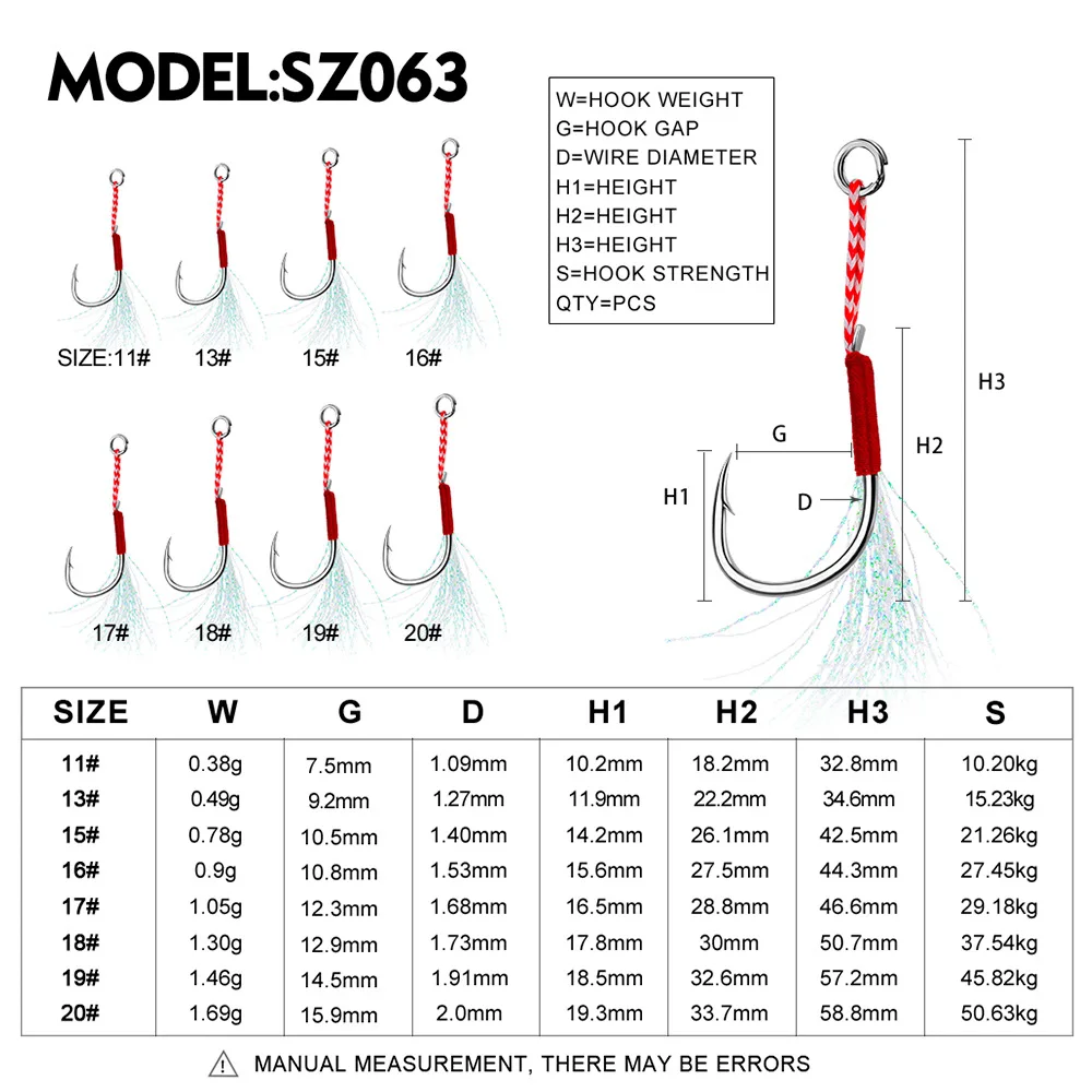 Iseni-gancho para el pelo atado, accesorio de acero con alto contenido de carbono, para pesca en el mar, pluma, negro y plateado, 11 # ~ 20 # - imagen 3