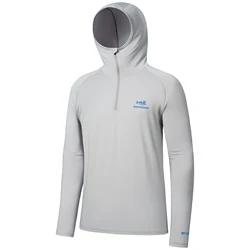 Bassdash FS24M Sudadera de pesca con capucha y cremallera UPF50+