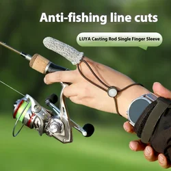 Luya-guantes profesionales anticortes de un dedo para pesca, antideslizantes y resistentes al desgaste, caña de mar, caña de roca, rueda giratoria, cubierta para los dedos