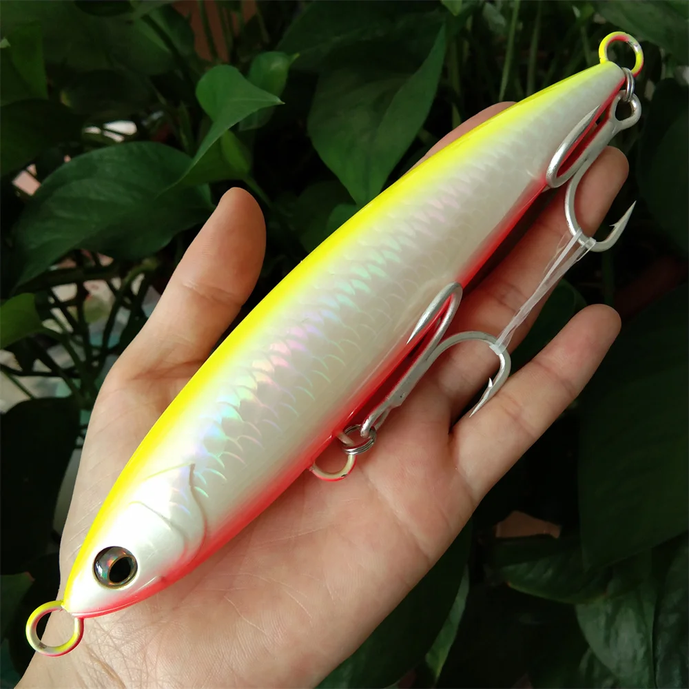 Tsurinoya-Señuelos de Pesca de lápiz flotante, cebos duros Topwater, superficie Stickbait, buena acción, Wobblers, 2 piezas, 16cm, 60g - imagen 2