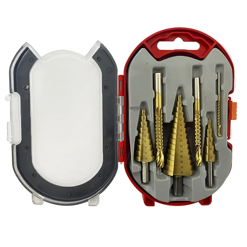 6 unids/set nuevo juego de brocas recubiertas de titanio que incluyen 3 tamaños de brocas escalonadas brocas helicoidales para carpintería metalúrgica - imagen 3