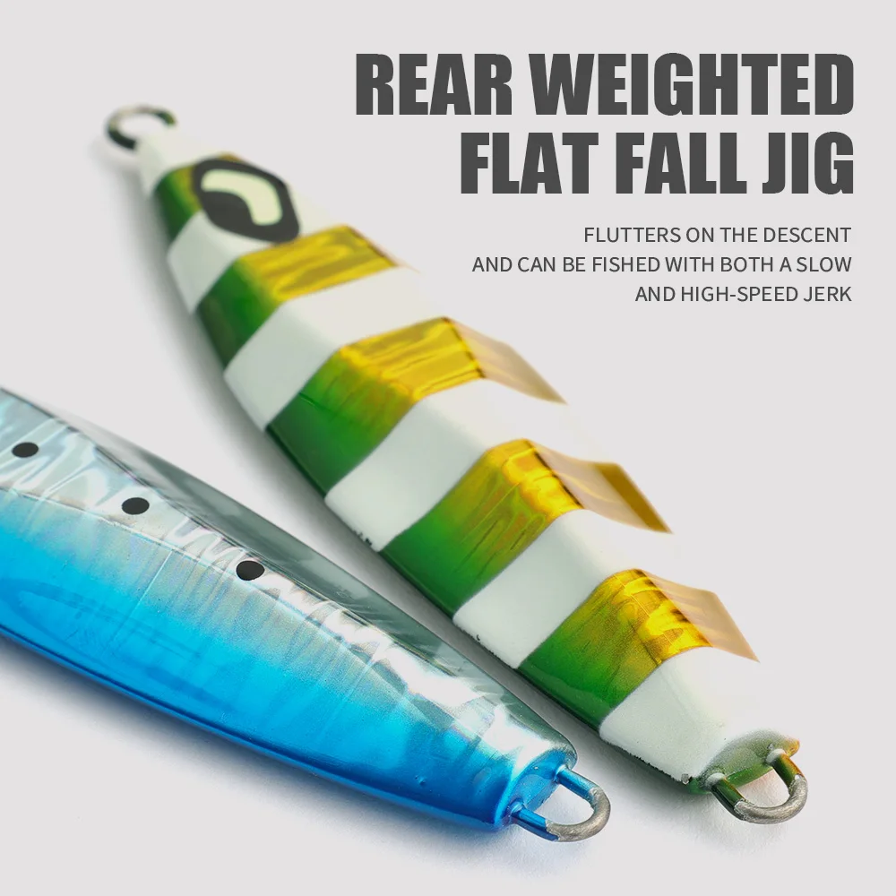 JIGGING PRO 100g 130g 160g 200g señuelo de Jigging lento diseño japonés océano Stinger ala señuelo plantilla de Metal - imagen 4
