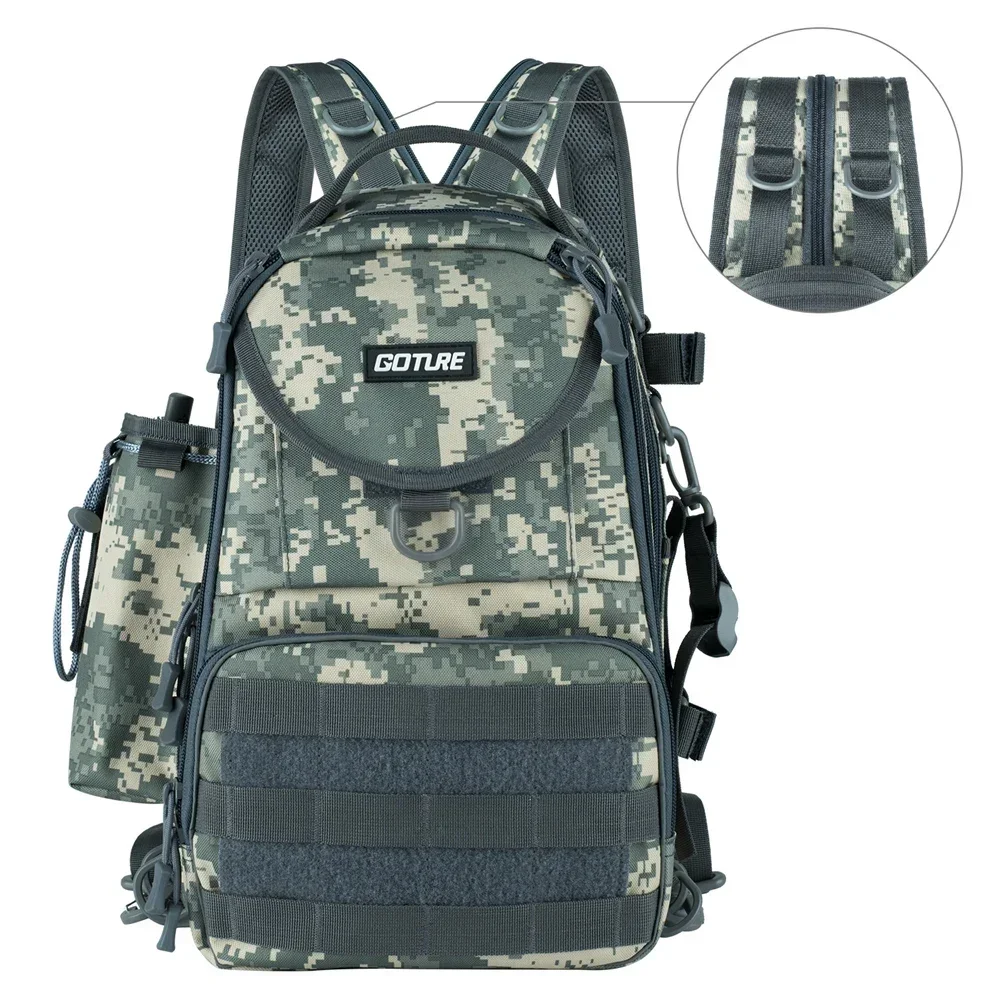 Goture Mochila pesca impermeable – Nailon transpirable para aparejos