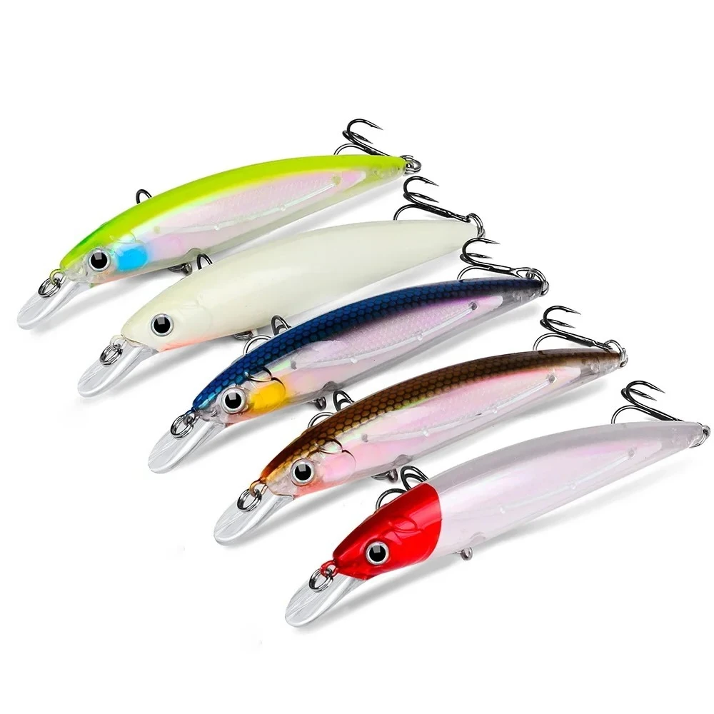5 unid/bolsa cebo Minnow 7g 14g 40g cebos falsos biónicos luminosos cebo duro de plástico cebo de pesca señuelo de agua flotante de largo alcance Swimbait - imagen 2