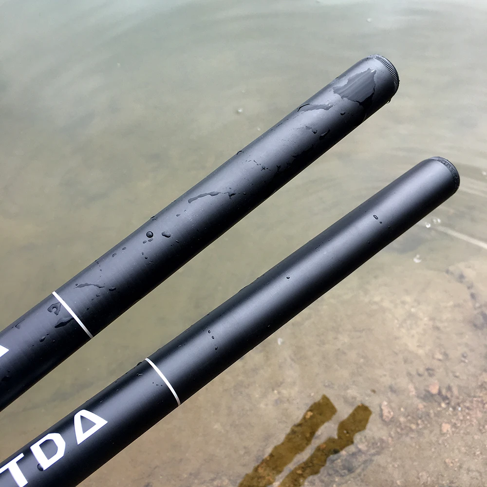 Caña telescópica de fibra de carbono para pesca en roca, caña negra portátil de 2,7/3,6/4,5/5,4/6,3 M para fundición de Surf, pesca con alimentador y Spinning - imagen 5