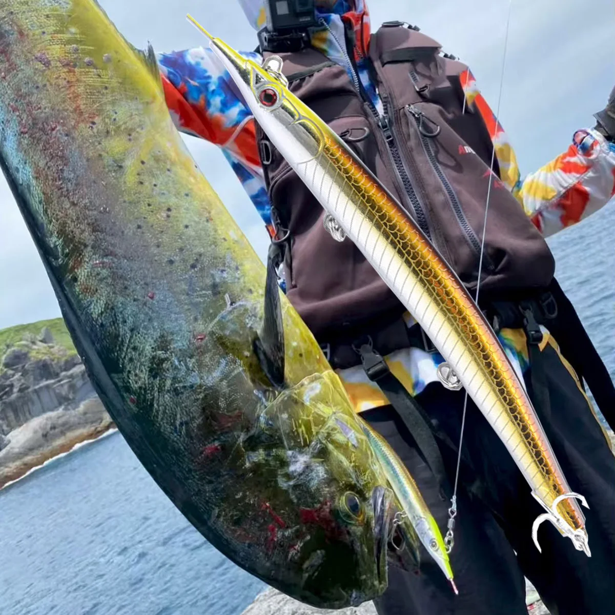 Vissen Lokt 18 cm/64g Crankbaits Tonijn Mahi Vissen Harde Aas Isca Artificiais Pesca Zee Wobbler Grote aas Laser Minnow Lokken - imagen 2