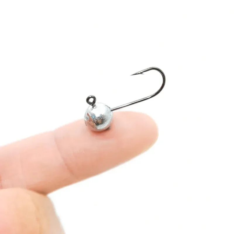 10 Uds Mini anzuelo con cabeza de anzuelo Rockfish, anzuelo con cabeza de plomo expuesta, anzuelo de púas, señuelo de gusano suave para trucha, anzuelo de pesca, aparejos de pesca - imagen 2