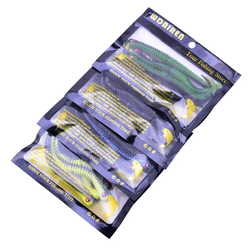 Señuelo suave en espiral para pesca, cebo Artificial de silicona para trucha, gusano de plástico, mar, 12,5 cm, 4,8g, lote de 5 WD-356. - imagen 3