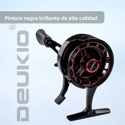 DEUKIO Carreté Hielo Pie Alto 3+1BB - Arrastre 5kg Sistema Magnético