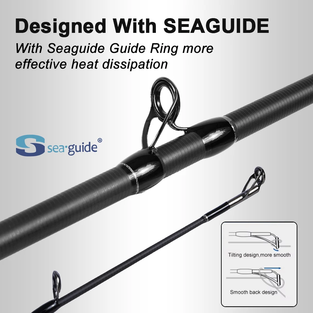 Varilla de fundición CAST Mifine DREAM 24T fibra de carbono CW 20-60G puntas tubulares de potencia H para postes de pescado de lubina giratorios de agua dulce y salada - imagen 3