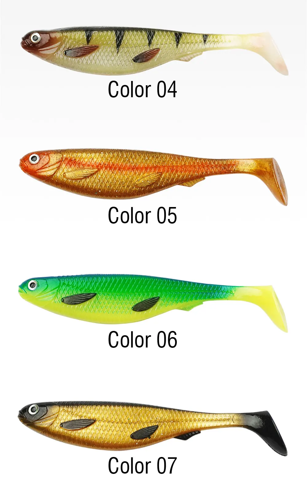 Variaciones de color de señuelos de pesca realistas para experiencias versátiles