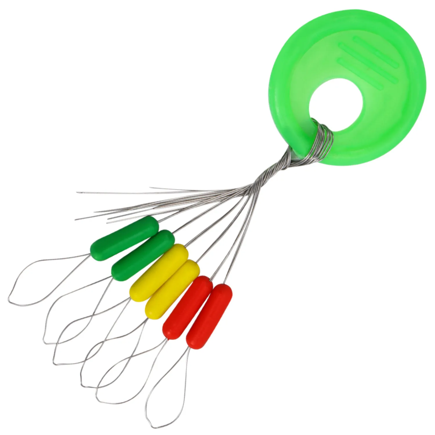 Sougayilang 100/600 piezas de goma de pesca cilíndrica, flotador de pesca de frijol espacial colorido, corcho de pesca, 6 uds./grupo de frijoles flotantes de pesca - imagen 2