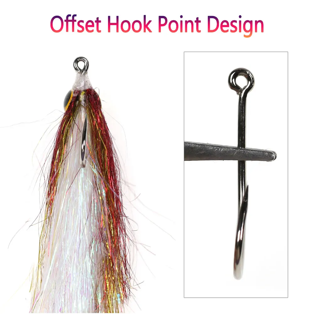 Bimoo-Señuelos de Pesca de lubina y salmón, cebos largos de hundimiento lento, Mosca de piscardo herido, doblaje de hielo, cebo Polar, freír, trucha, trucha, lubina - imagen 5