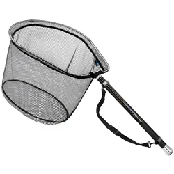 SANLIKE Red de aterrizaje telescópica fibra carbono mango plegable