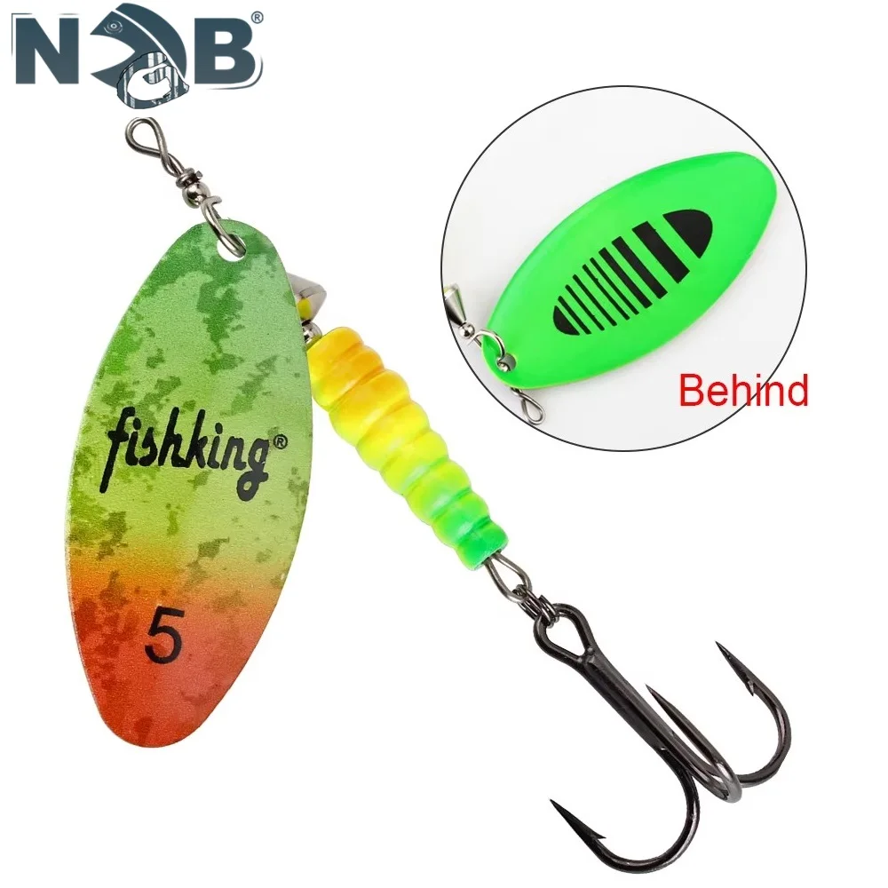 NGB Spinner cebo señuelo de pesca cuchara 5,5g 7g 11g 15g 21g duro Arttificial Metal Spinnerbait con anzuelo triple Lucio