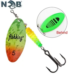 NGB Spinner cebo señuelo de pesca cuchara 5,5g 7g 11g 15g 21g duro Arttificial Metal Spinnerbait con anzuelo triple Lucio