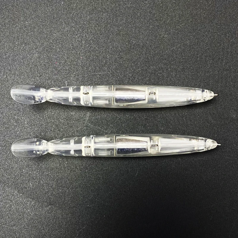 20 piezas 17,7g sin pintar espacios en blanco Minnow señuelos 110mm Wobblers flotantes para agua salada lubina trucha Swimbait cebo Artificial Jerkbait - imagen 5