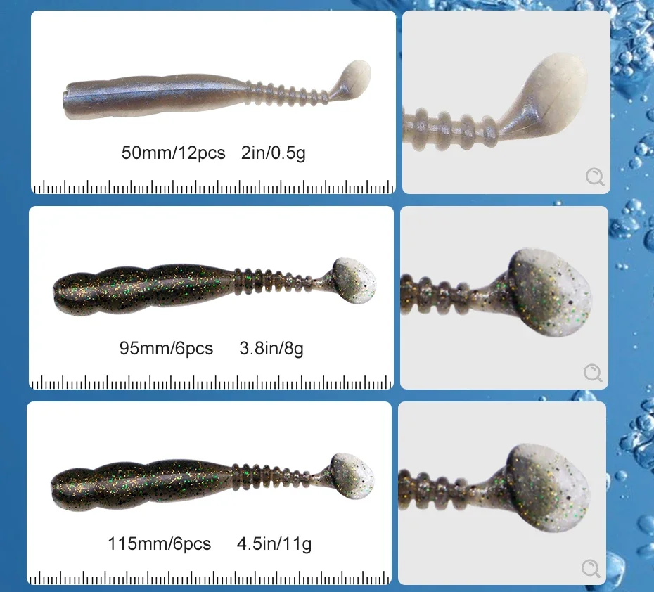 ESFISHING isca cebo Artificial Señuelos de Pesca Rockviber Shad 50mm 95mm 115mm Rock Shiner cebos blandos Lucio trucha pesca pesca - imagen 5