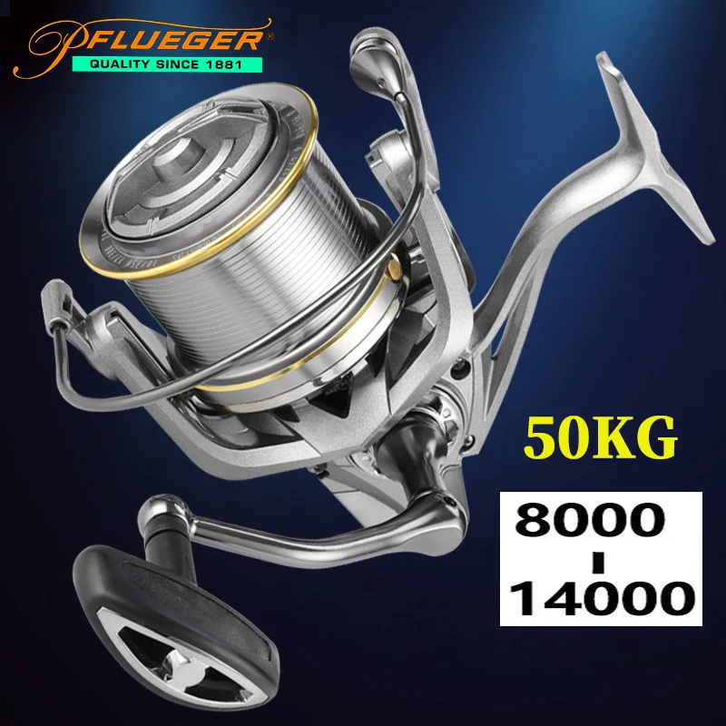 Pflueger carrete giratorio de alta resistencia 50kg arrastre máximo carrete de pesca de curricán de agua salada carrete de Baitcasting potente profesional para el océano - imagen 5