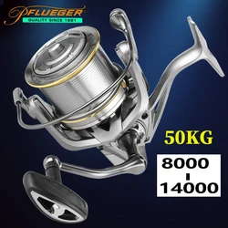Pflueger 50KG – Carrete giratorio de velocidad para pesca profunda