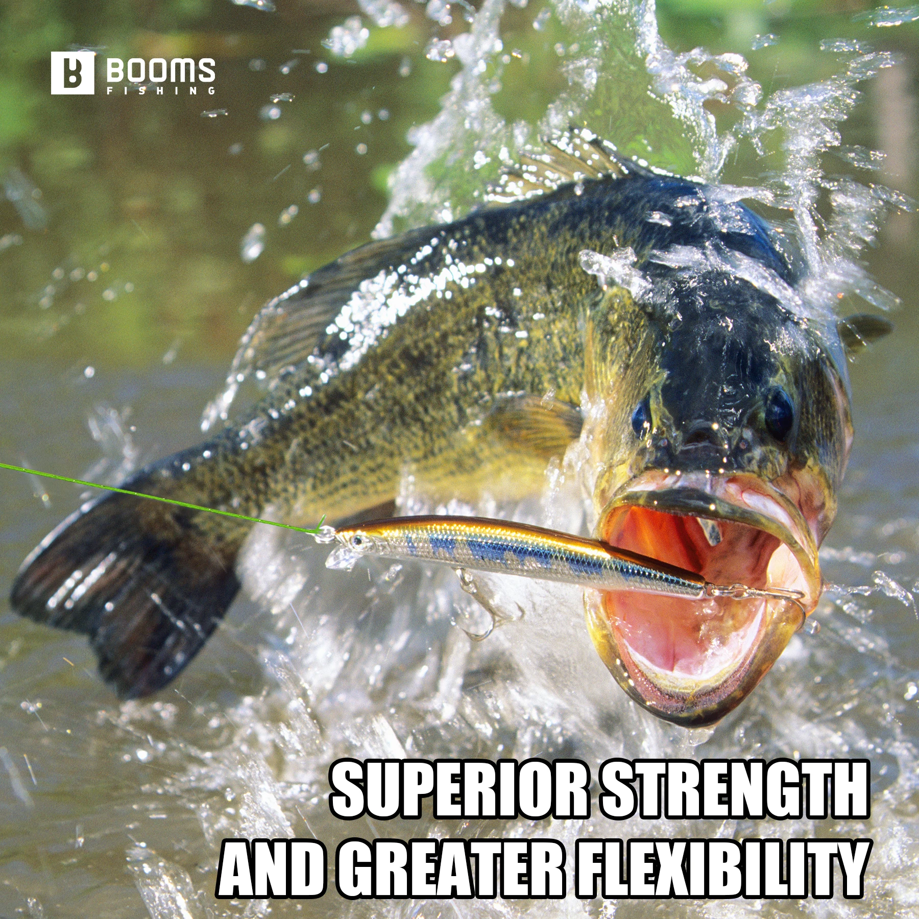 Booms Fishing BG3 100M 300M 500M fuerte 8 hebras PE 18-50LB trenzado para aparejos de pesca trenzados de agua salada o dulce - imagen 5