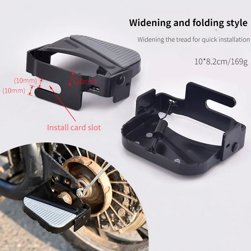 Pedal de bicicleta para asiento trasero, Pedal de acero al manganeso, bicicleta de montaña para niños, rueda trasera plegable, accesorios para pies para peatones