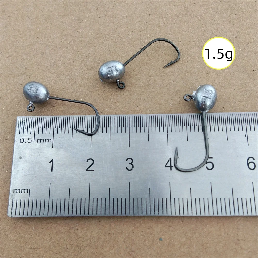 Swolfy Micro Jig Head para agua salada - anzuelo ángulo agudo con púas - imagen 4