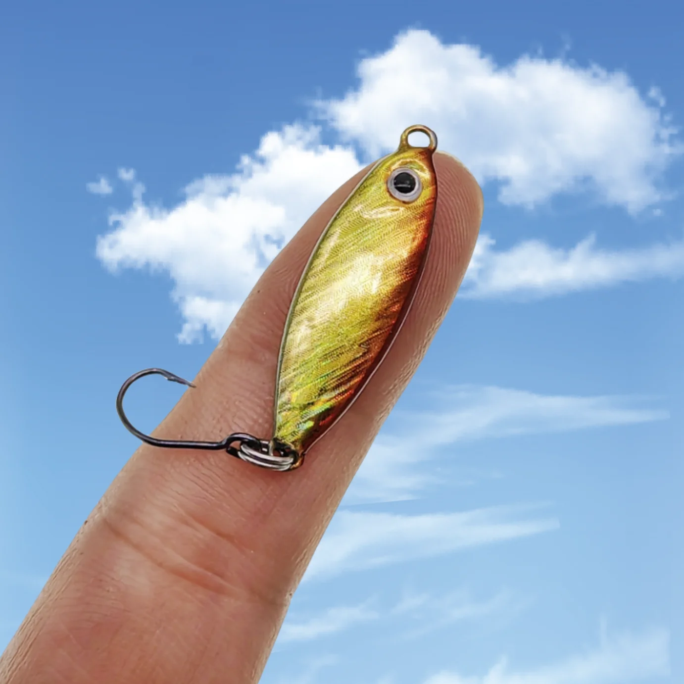 Juego de Mini Señuelos de Pesca, 5 uds., 3g, 5,5g, cuchara de Metal, Spinnerbait, anzuelo individual, plantilla, corriente, cebos para trucha, Pesca de peces pequeños, caliente - imagen 2