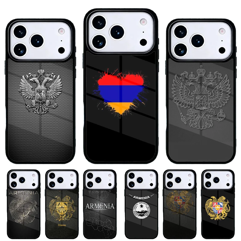 Funda para iPhone con Bandera de Armenia – Carcasa trasera 17 a 11 Pro