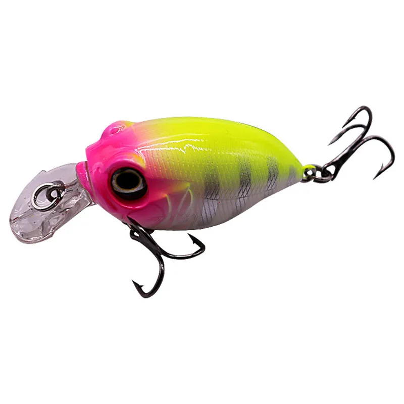 Señuelo de pesca colorido con diseño rosa y amarillo vibrantes