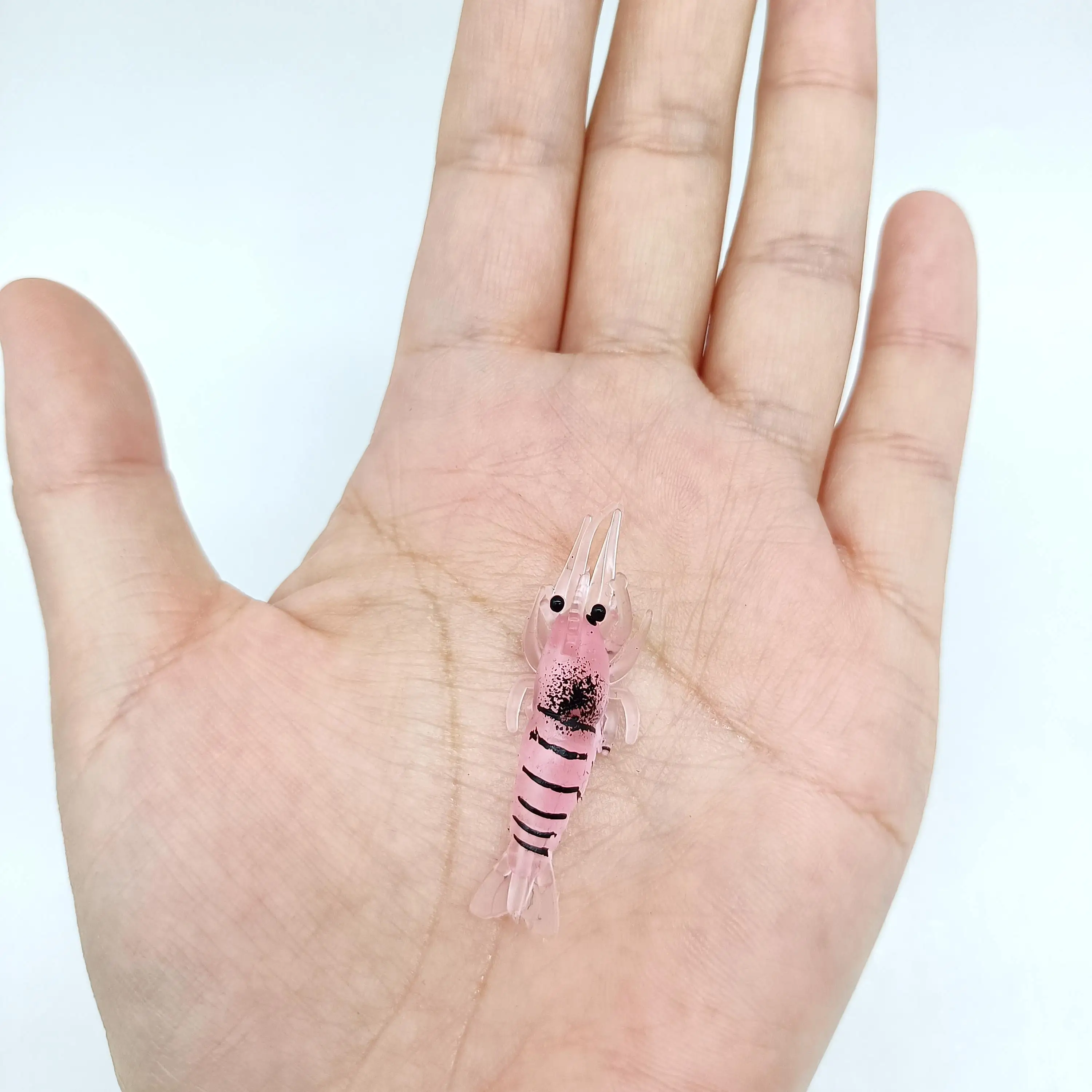 DUODUOYU 10 Uds. Señuelos de pesca de camarones suaves pequeños 1,5g/35mm simulación Isca cebo de camarones artificiales sin anzuelo accesorios de pesca - imagen 2