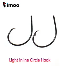 Bimoo Anzuelo círculo inline de acero para pesca en agua salada