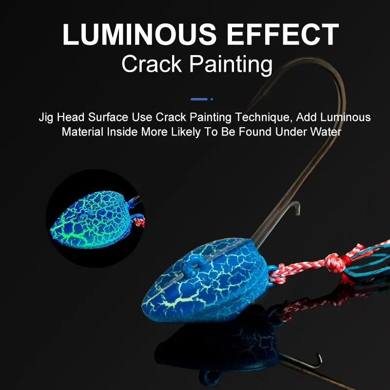 LEYDUN-SEÑUELOS de pesca de agua salada, cebo de Pesca de Mar de plomo, cebo de camarón de falda de goma, CONTROL profundo hasta Tenya Madai Jig Kabura - imagen 5