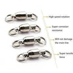 Giratorio acero inoxidable alta velocidad – anillo doble para pesca