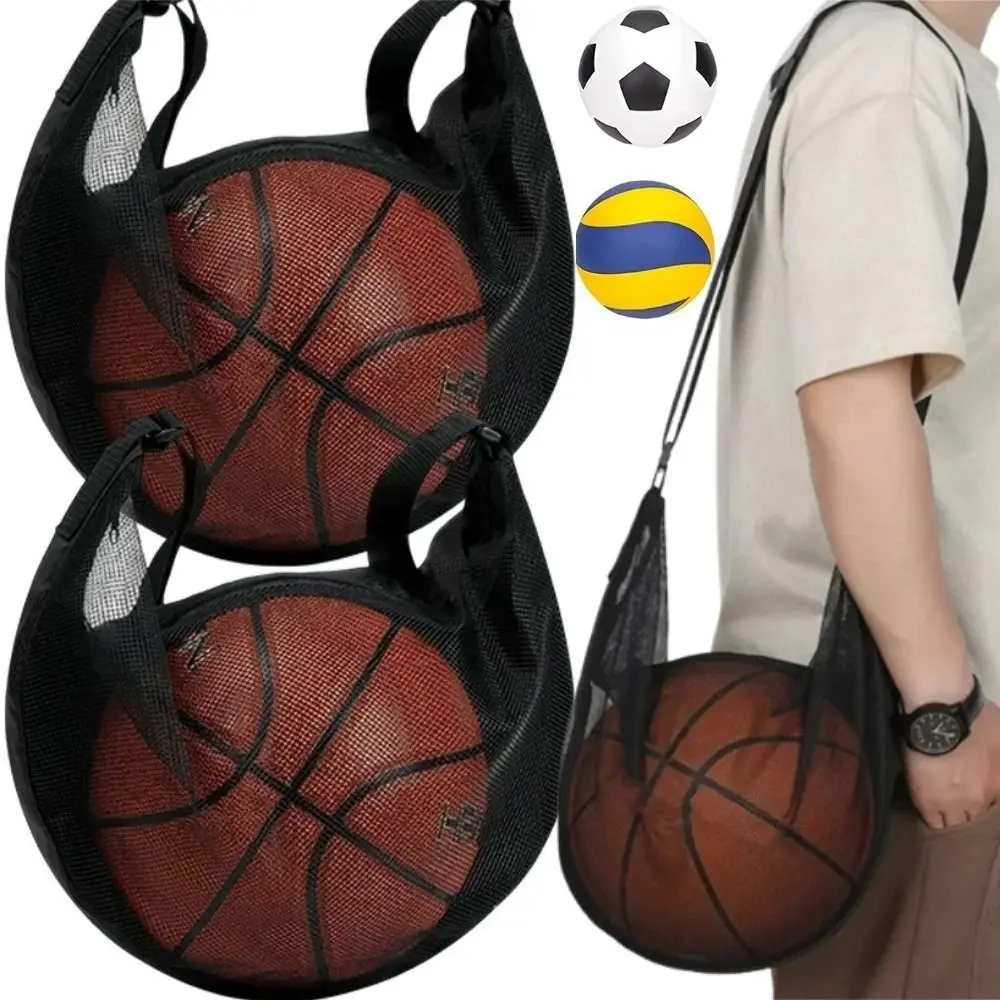 Nuevo Bolsa de baloncesto de gran capacidad, bolsa de red de tenis ajustable resistente al desgaste, bolsa cruzada de almacenamiento de fútbol para deportes al aire libre - imagen 4
