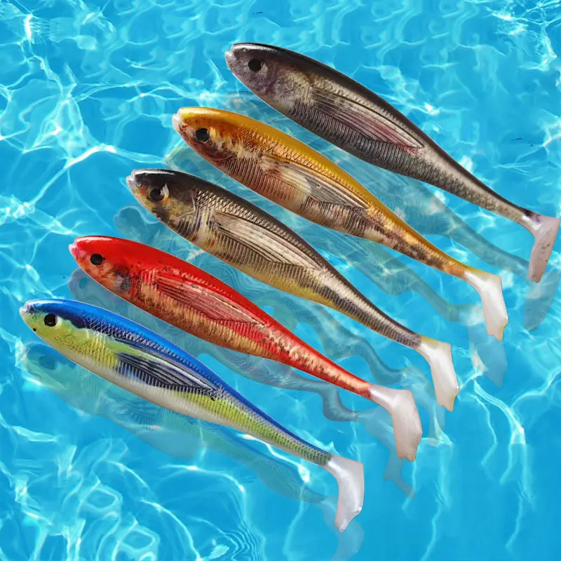 Señuelo vinilo Paddle Tail MUKUN 12.5cm - Arcoíris - imagen 2