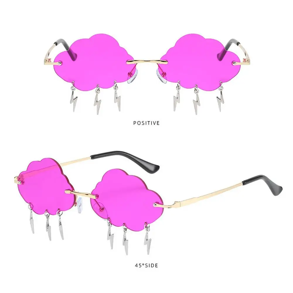 Gafas de sol estilo nube con detalle de rayos