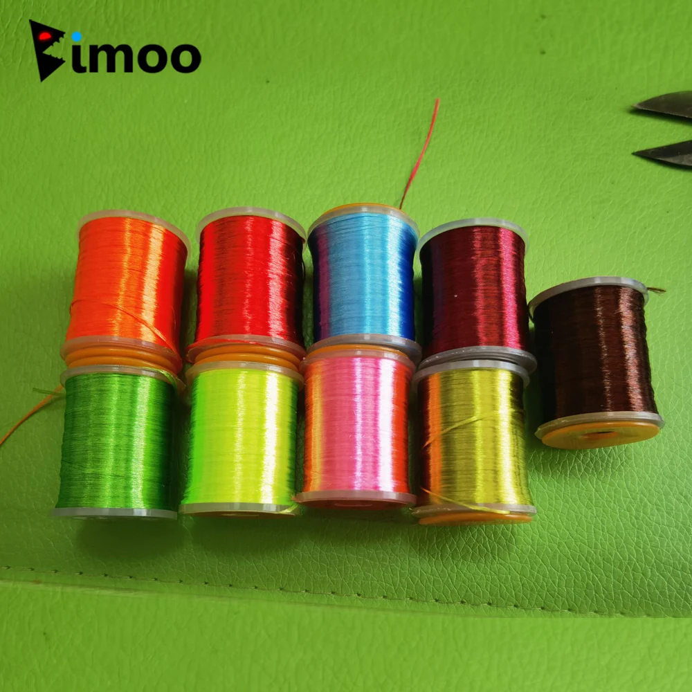 Bimoo, 100 yardas, 200D, hilo de atado de moscas de alta luminosidad, hilo de hilo UV para serpentina de ninfa, lubina, trucha, Señuelos de Pesca, Material FlyTying - imagen 2