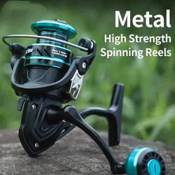 Carrete de Pesca HZ1000-7000 arrastre máximo 10kg carrete de Metal agarre carrete giratorio para carrete de carpa accesorios de Pesca lubina pescado