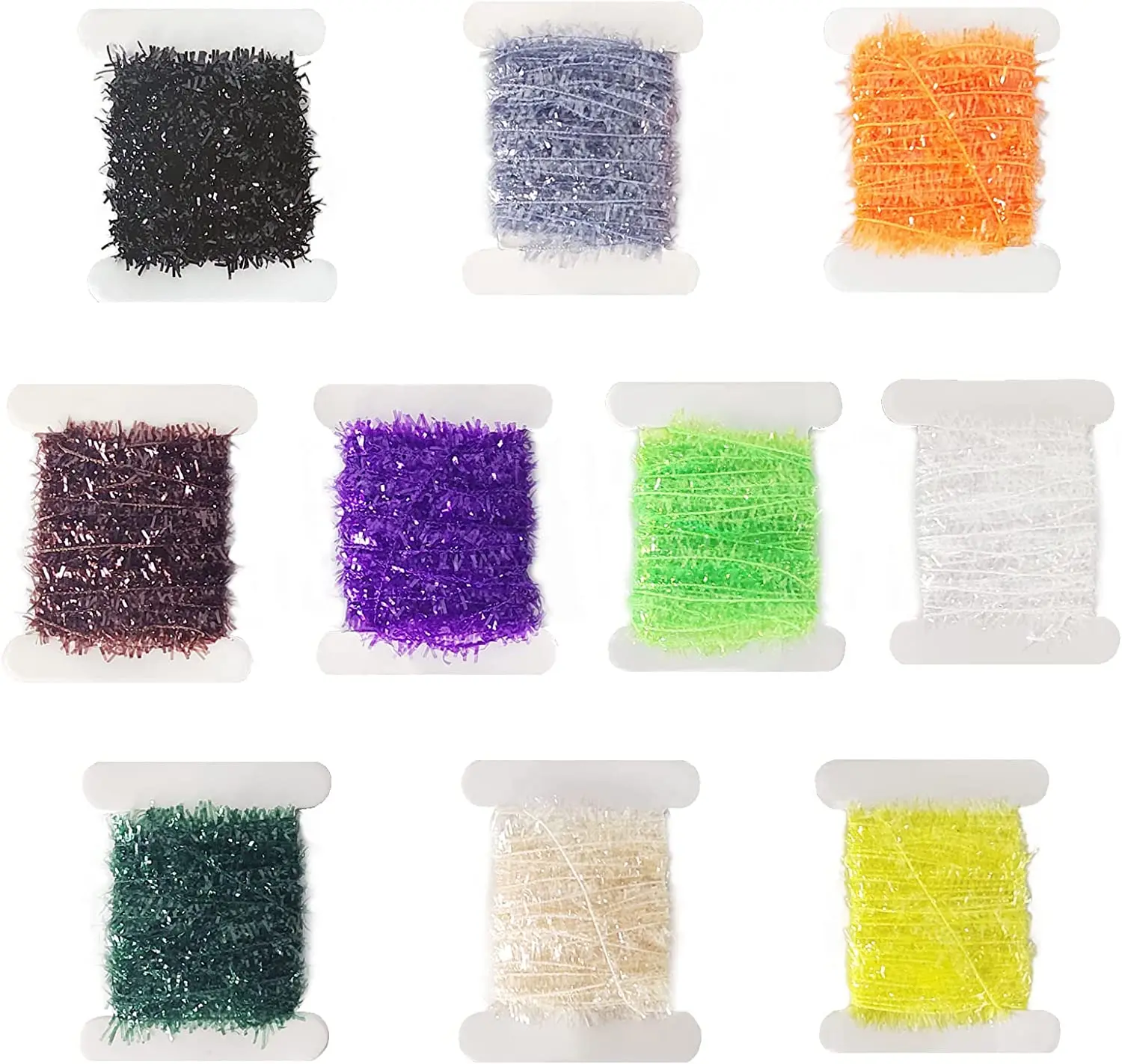 Hilo de atado de moscas Riverruns, línea de chenilla de 15/10 colores, Flash de cristal, materiales de atado de moscas realistas para Streamer y Nymph - imagen 2