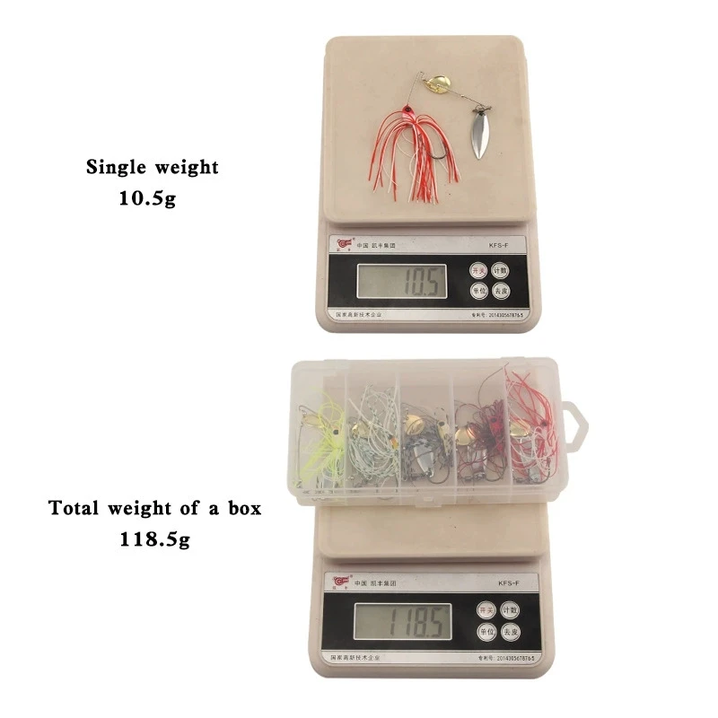 Señuelos de borla con purpurina giratoria compuesta, señuelo de pesca de plástico suave con gancho, aparejos de pesca artificiales de agua superior, 10,5G - imagen 3