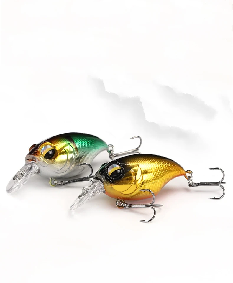 Cebo Artificial flotante de 38mm y 8g, cebo para pececillos, anzuelo de pesca Triple, manivela que se hunde, cebo duro, aparejos de pesca Swinger, cebo falso - imagen 3