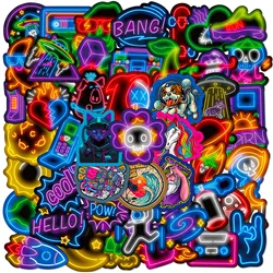 Pegatinas de grafiti neón impermeables para teléfono y portátil