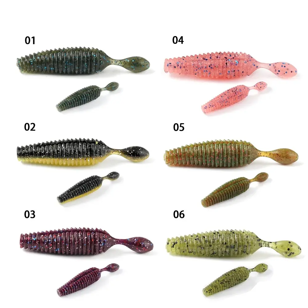 SUNMILE-cebo de palo de 6cm, 4,2g, señuelos de plástico blando pesados, cebo Artificial de gusano, señuelo de sábalo de silicona para pesca de lubina - imagen 2
