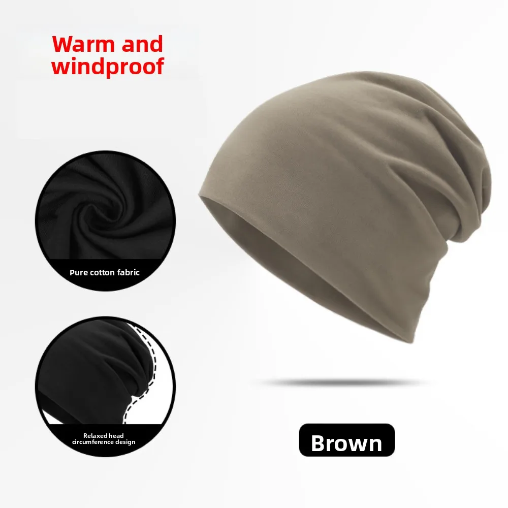 Gorros para correr y ciclismo de invierno de longitud ajustable, gorro deportivo elástico apilado para invierno, gorro cálido suave de Color sólido para correr al aire libre