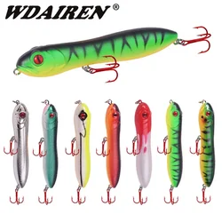 Señuelo de pesca Topwater, 1 pieza, 10 cm, 15 g, cabeza de serpiente, paseador de perros, wobblers con anzuelos, cebo duro artificial para lubina, siluro