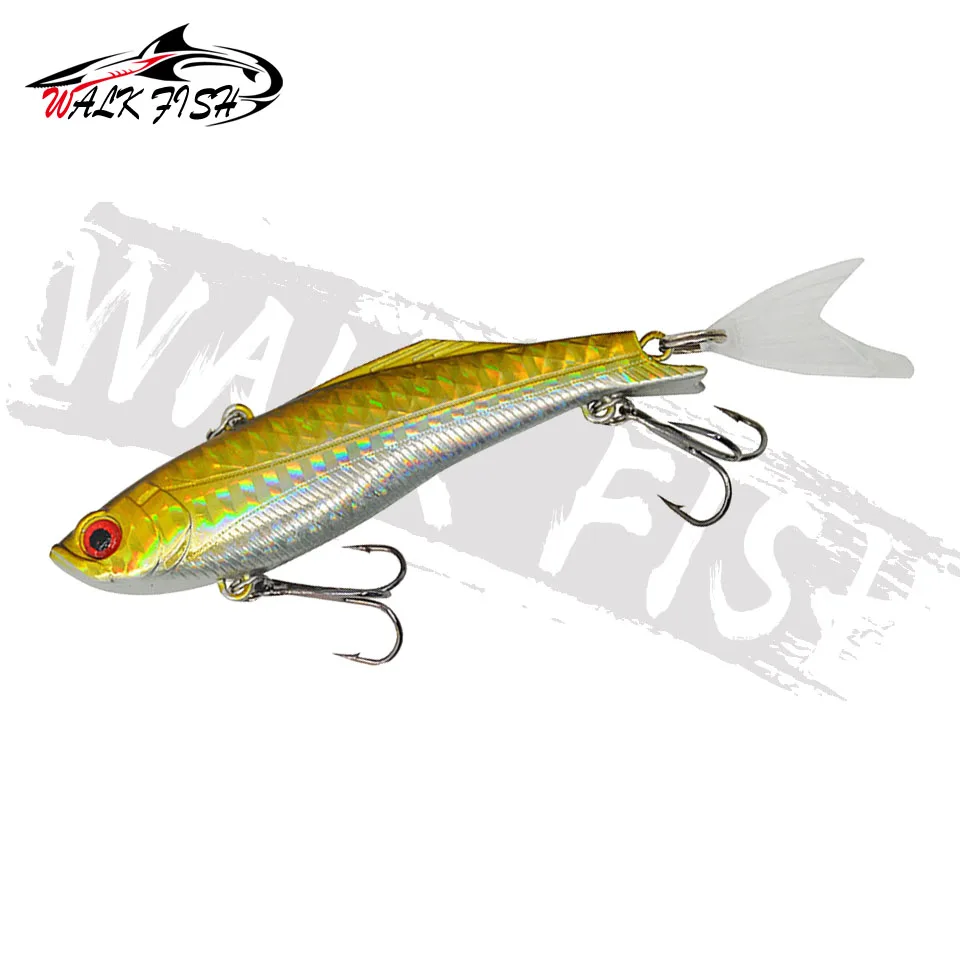 WALK FISH-señuelo de pesca vib, cebo duro de cola transparente de 23g, Artificial, con vibración, aparejos de pesca transparentes, 1 piezas - imagen 5